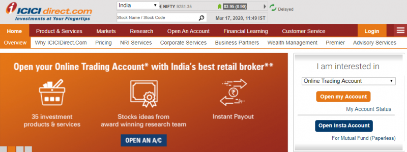 ICICI Direct Demat & Trading Account