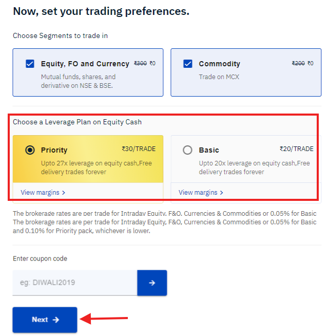 Select Your Trading Preferences