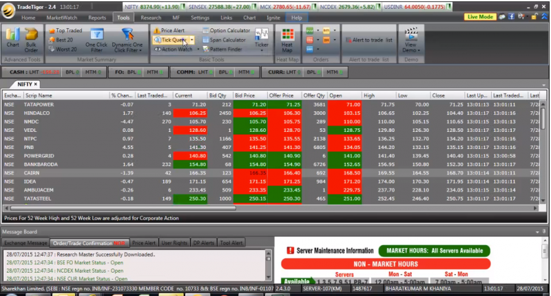 Sharekhan Trade Tiger Trading Platform