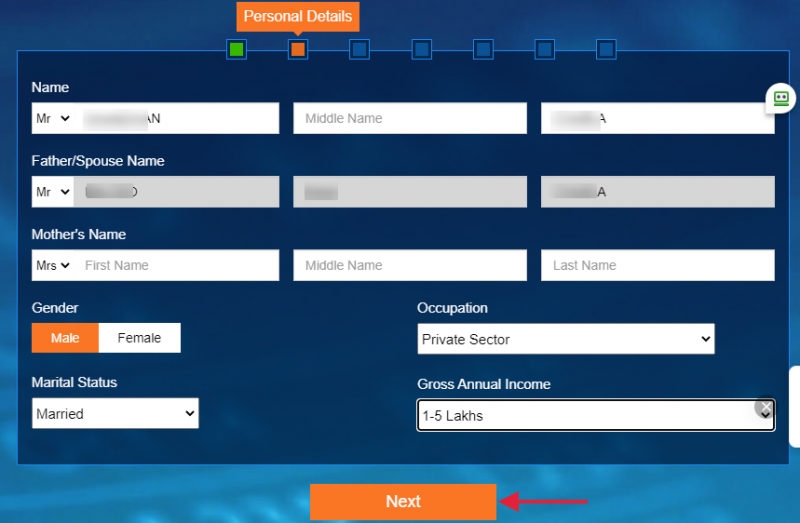 Fill in your personal details