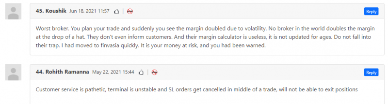 Alice Blue customer reviews