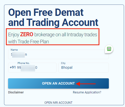 Kotak securities demat account open step 1